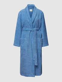 Bademantel mit Taillenband Modell 'TERRY' von Schiesser Blau / Türkis - 45