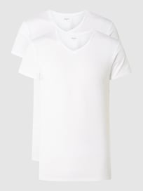 T-Shirt aus Baumwolle im 2er-Pack  von camano Weiß - 5