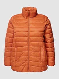 PLUS SIZE gewatteerd jack met opstaande kraag, model 'KCLORANA' van KAFFE Curve Rood - 44
