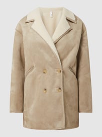 Oversized Jacke in Veloursleder-Optik von Mango Weiß - 21