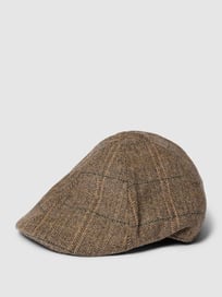 Platte pet met elastische inzet, model 'Schieber' van Müller Headwear Bruin - 27