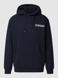 Hoodie mit Logo-Print Modell 'QUITO' von Napapijri Blau / Türkis - 37