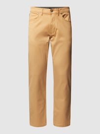Slim fit broek met stretch van Christian Berg Men Geel - 14