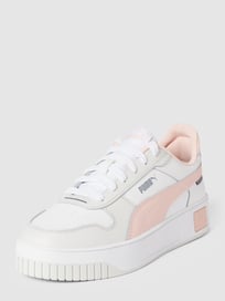 Sneakers met labeldetails, model 'Carina' van Puma Roze - 7