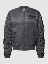 Bomberjack met labelstitching, model 'Retro' van KARL KANI Grijs / zwart - 44