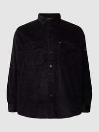 PLUS SIZE vrijetijdsoverhemd van corduroy met labelpatch van Tommy Hilfiger Big & Tall Blauw / turquoise - 27