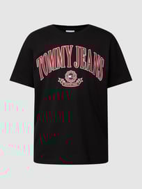 T-Shirt mit Label-Print von Tommy Jeans Grau / Schwarz - 34