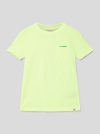 T-Shirt mit Logo-Stitching von Scotch & Soda Gelb - 21