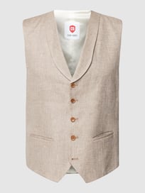 Gilet met all-over motief, model 'Paddy' van CG - Club of Gents Wit - 23