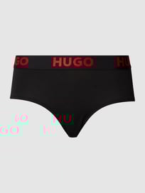 Damesslip met labelprint van HUGO Grijs / zwart - 31