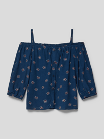 Off-Shoulder-Bluse mit Allover-Muster Modell 'SIARA' von Pepe Jeans Blau / Türkis - 20