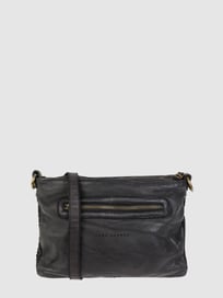 Clutch van leer, model 'Caja' van Lara Laurén Grijs / zwart - 27