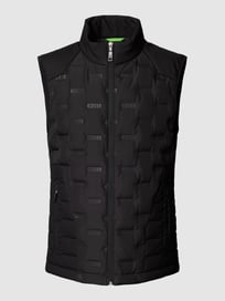 Daunenweste mit Label-Details Modell 'Hellion' von BOSS Green Grau / Schwarz - 17