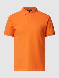 Slim fit poloshirt met labelstitching van Polo Ralph Lauren Oranje - 2