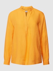 Linnen blouse met serafinohals van Seidensticker Oranje - 25