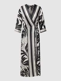 Kimono met all-over motief, model 'DIVISA' van Pennyblack Grijs / zwart - 24