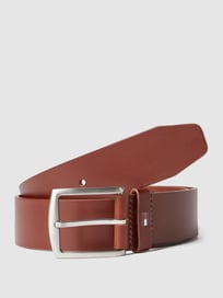 Ledergürtel mit Logo-Applikation von Tommy Hilfiger Braun - 23