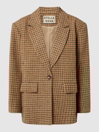 Boyfriend fit blazer met wol, model 'Louanna'  van Stella Nova Bruin - 36