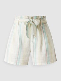 High Waist Shorts aus Leinenmischung Modell 'Pipi-Ohio' von Only Weiß - 13