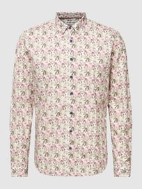 Freizeithemd mit Allover-Muster von NO EXCESS Rosa - 31