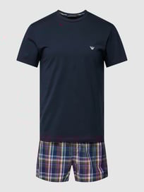 Pyjama aus Baumwolle von Emporio Armani Blau / Türkis - 24