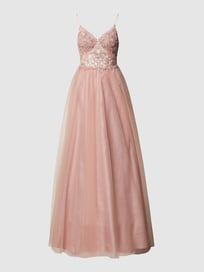 Abendkleid mit Zierperlen von Unique Rosa - 14