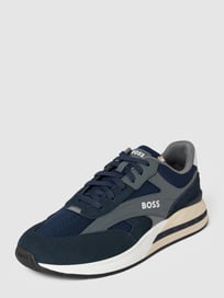 Sneakers van leermix met labeldetails, model 'Kurt' van BOSS Blauw / turquoise - 21