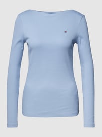 Longsleeve mit Label-Stitching von Tommy Hilfiger Blau / Türkis - 10