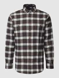 Regular Fit Freizeithemd mit Tartan-Karo von Christian Berg Men Grau / Schwarz - 47