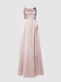 Abendkleid mit Wasserfall-Ausschnitt von Luxuar Lila - 40