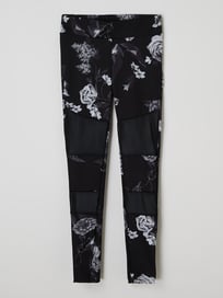 Sportleggings mit floralem Muster  von URBAN CLASSICS Grau / Schwarz - 25