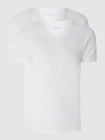 T-Shirt mit V-Ausschnitt im 2er-Pack  von Jockey Weiß - 25