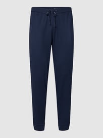 Sweatbroek met labeldetails van Christian Berg Men Blauw / turquoise - 41