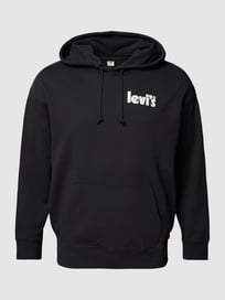 PLUS SIZE Hoodie mit Label-Print von Levi’s® Big & Tall Grau / Schwarz - 16