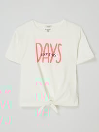T-Shirt mit Knotendetail von Tom Tailor Weiß - 39