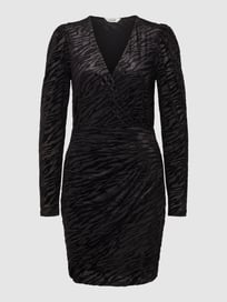 Knielanges Kleid mit Strukturmuster Modell 'Delfina' von mbyM Grau / Schwarz - 48