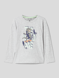 Shirt met lange mouwen en motiefprint van Blue Seven Grijs / zwart - 9