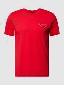 T-Shirt mit Logo-Detail von Emporio Armani Rot - 17