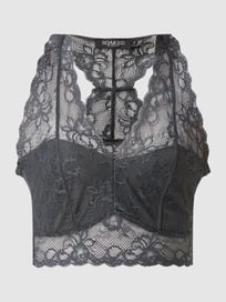 Bralette van gebloemd kant, model 'Dolly'  van Soaked in Luxury Grijs / zwart - 44