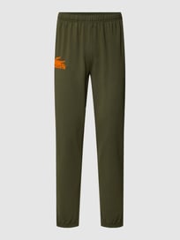 Sweatpants met labelapplicatie van Lacoste Groen - 21