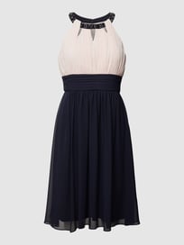 Cocktailkleid mit gelegten Falten von Jake*s Cocktail Blau / Türkis - 11