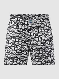 Boxershort van katoen met all-over motief  van Deal Grijs / zwart - 34