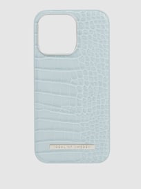 Gsm-hoesje in krokolook - iPhone 13 Pro van Ideal of Sweden Blauw / turquoise - 13
