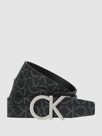 Wendegürtel mit Logo-Muster  von CK Calvin Klein Grau / Schwarz - 48