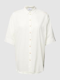 PLUS SIZE overhemdblouse met 3/4-mouwen, model 'Maddie' van Fransa Plus Wit - 31