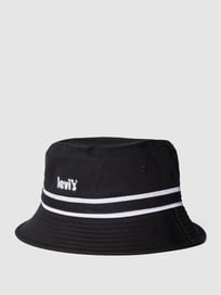 Bucket Hat mit Label-Stitching von Levi's® Grau / Schwarz - 38