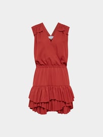 Kleid mit V-Ausschnitt von Designers Remix Rot - 23
