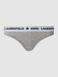Tangaslip aus Lyocell  von Karl Lagerfeld Grau / Schwarz - 14