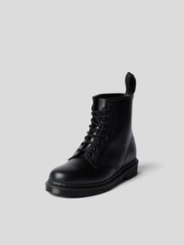 Veterboots van leer van Dr.Martens Grijs / zwart - 19