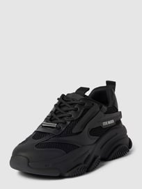 Sneaker mit Label-Details Modell 'POSSESSION' von Steve Madden Grau / Schwarz - 33